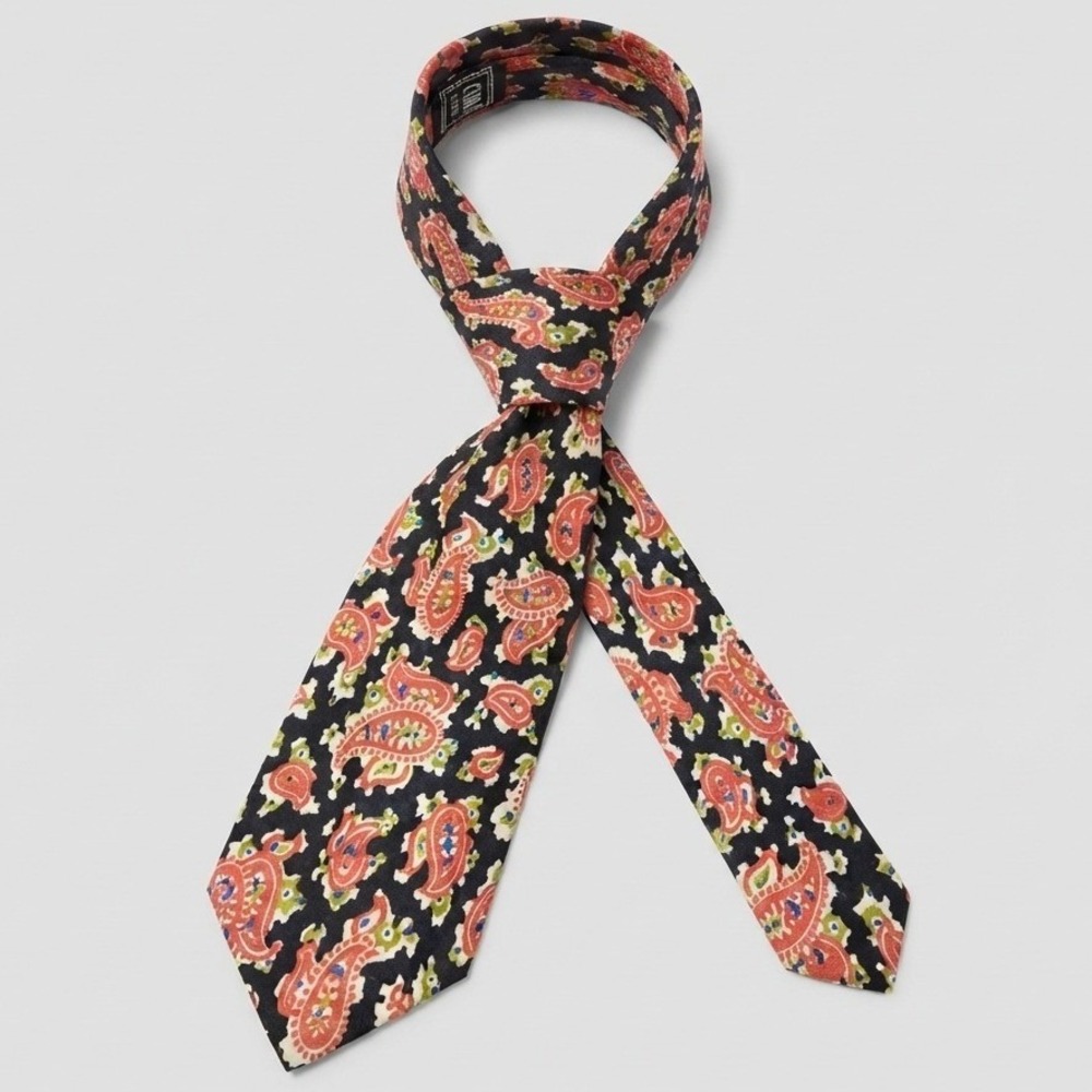 italy designer silk tie Cerruti 1881 Neiman Marcus Paisley Print luxury vintage